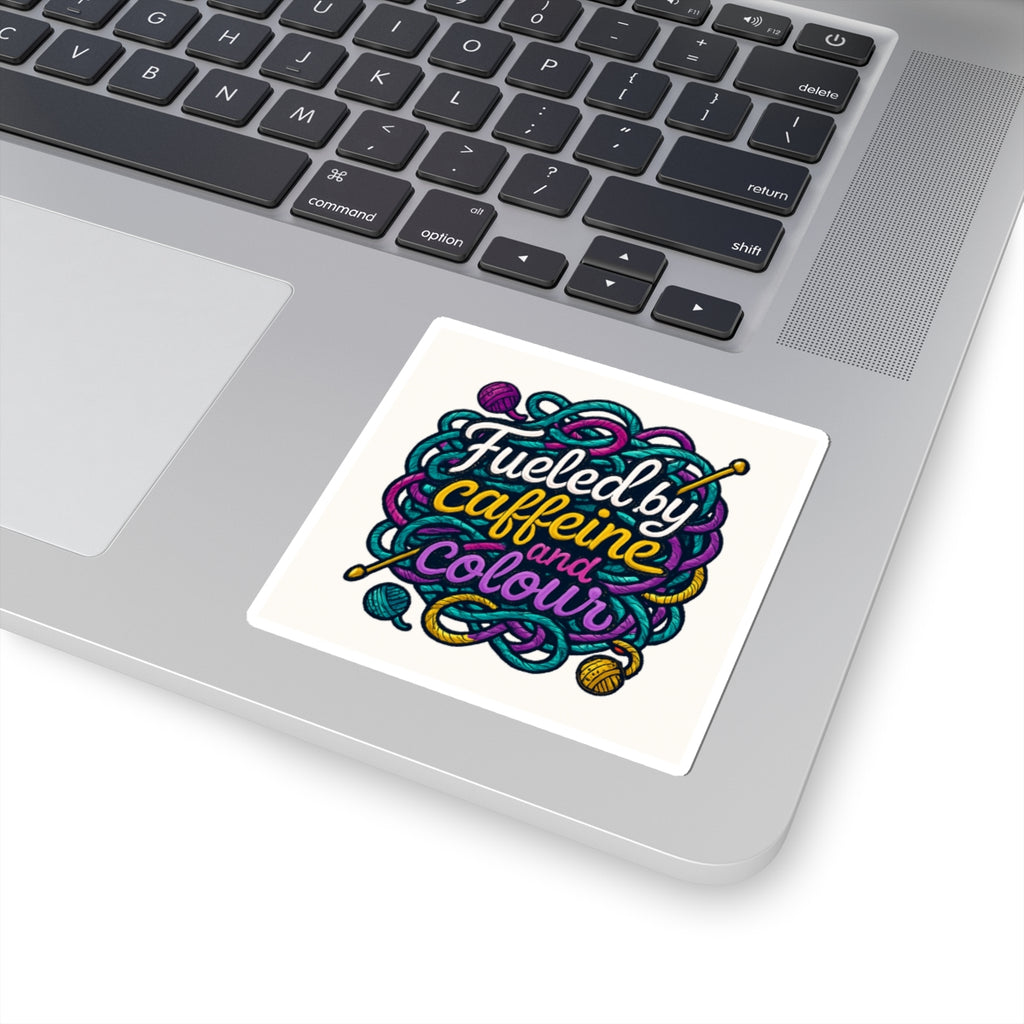 Kiss-Cut Stickers - "Fueled by caffeine"