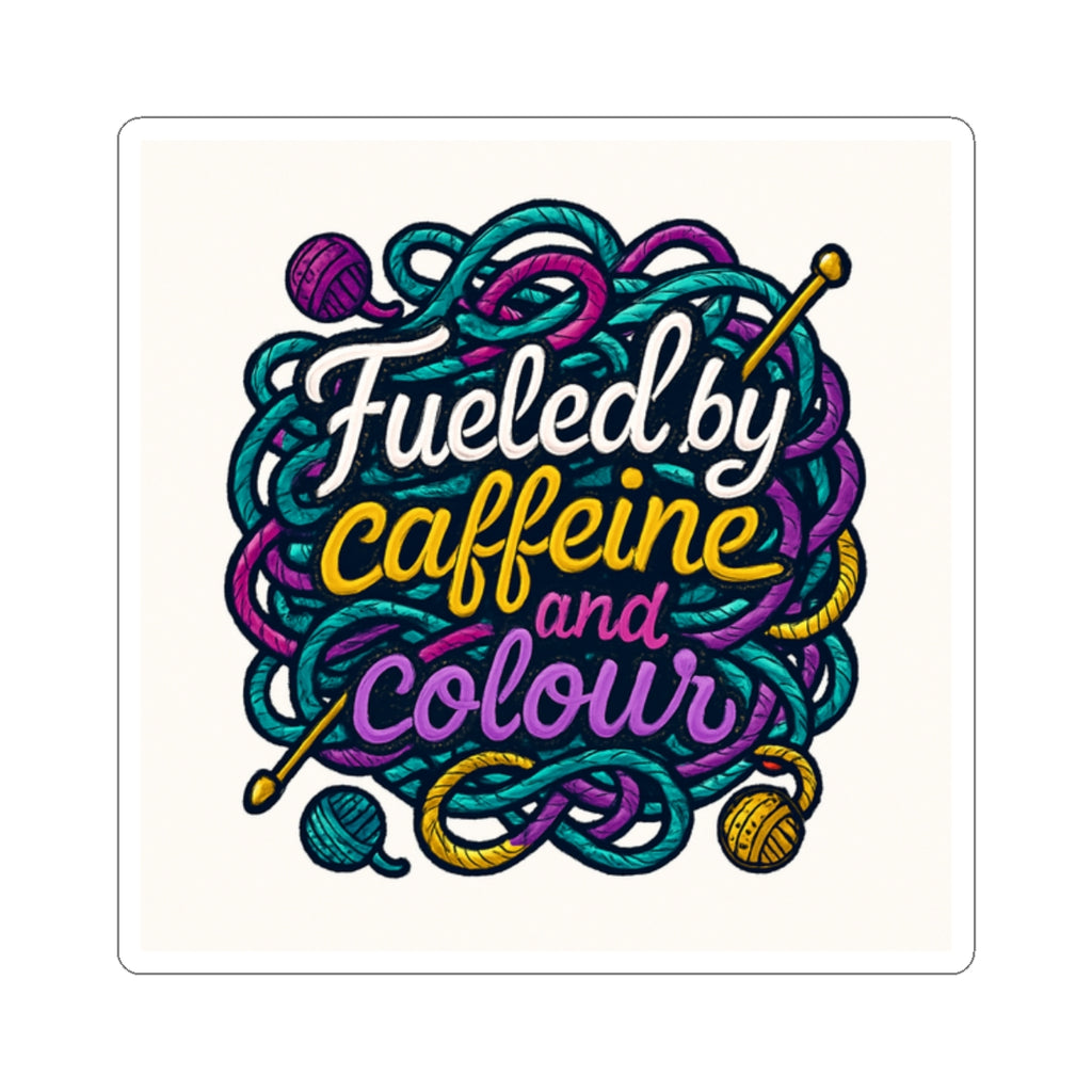 Kiss-Cut Stickers - "Fueled by caffeine"