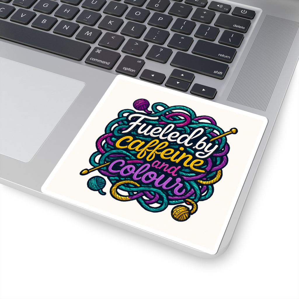 Kiss-Cut Stickers - "Fueled by caffeine"