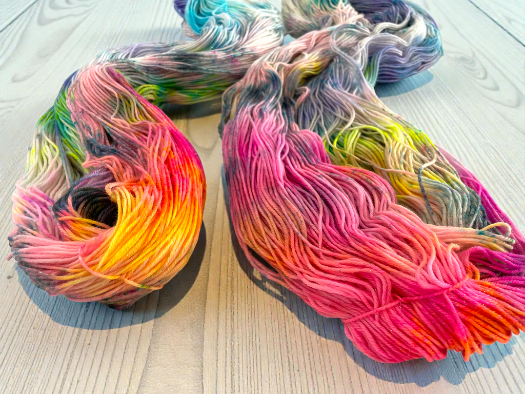 Glimmer - Unicorn Poop - Fingering weight with Stellina