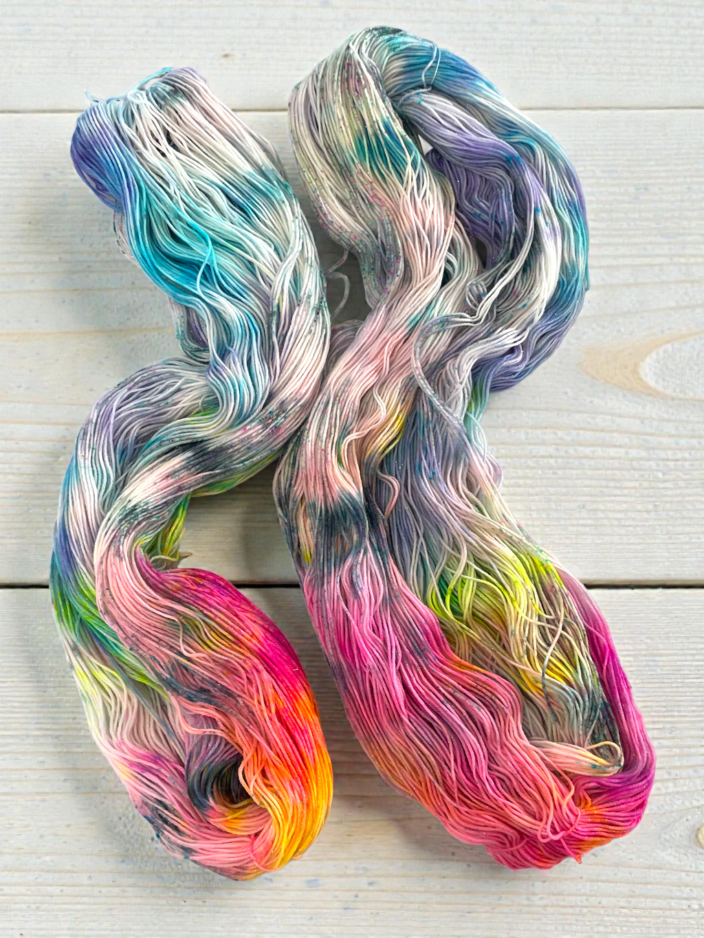 Glimmer - Unicorn Poop - Fingering weight with Stellina