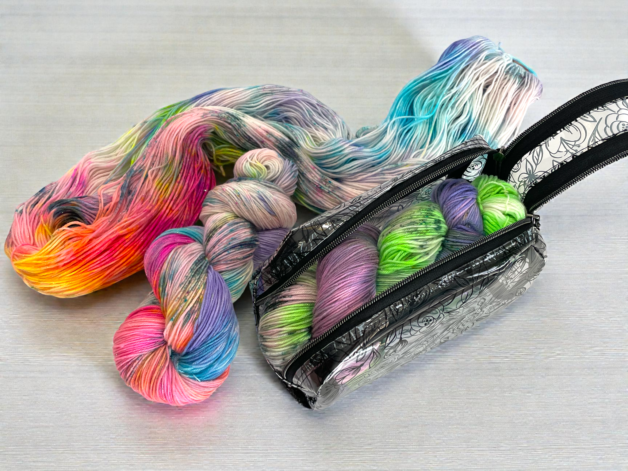 Glimmer - Unicorn Poop - Fingering weight with Stellina