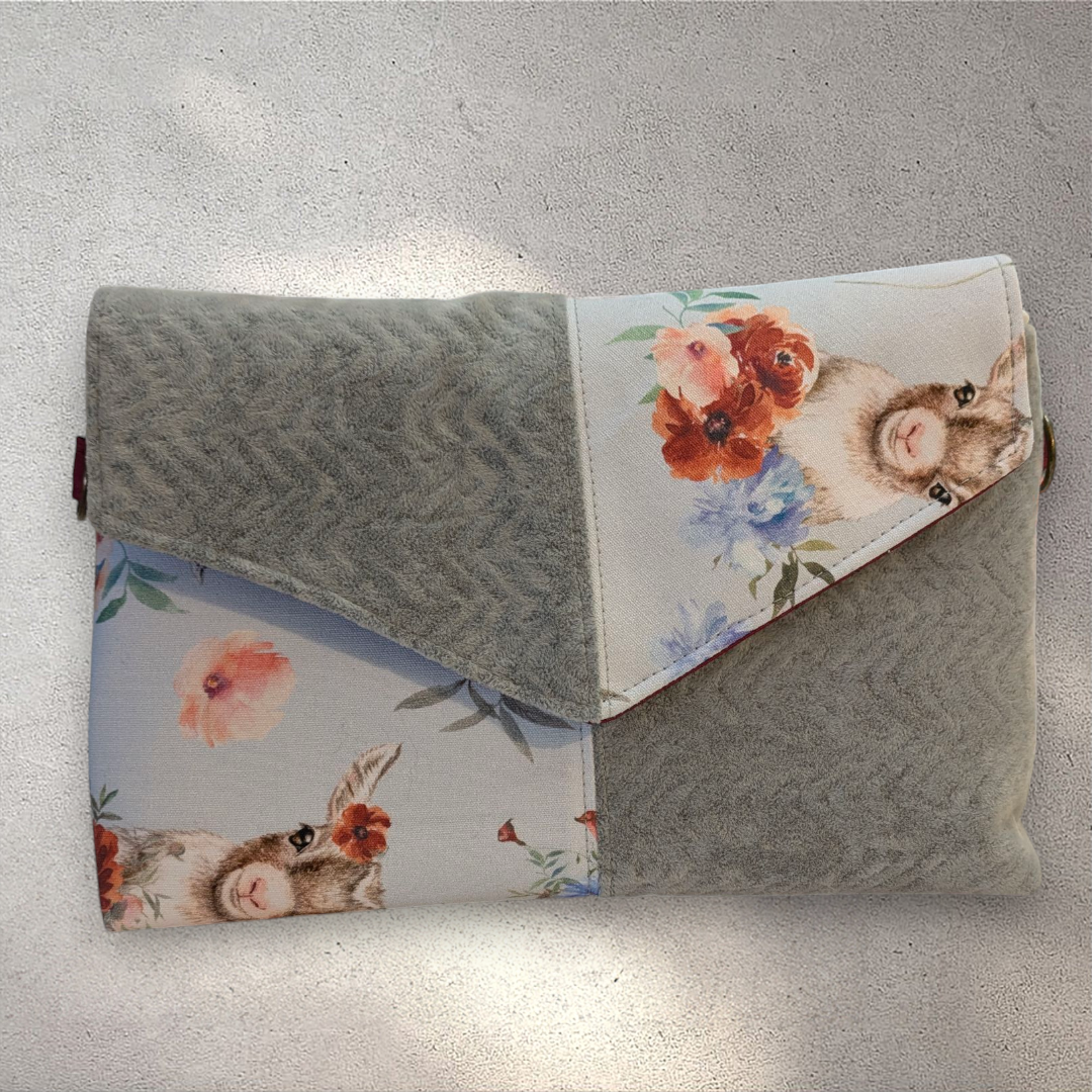 Convertible Crossbody Clutch — One-of-a-Kind Designer Canvas Bag