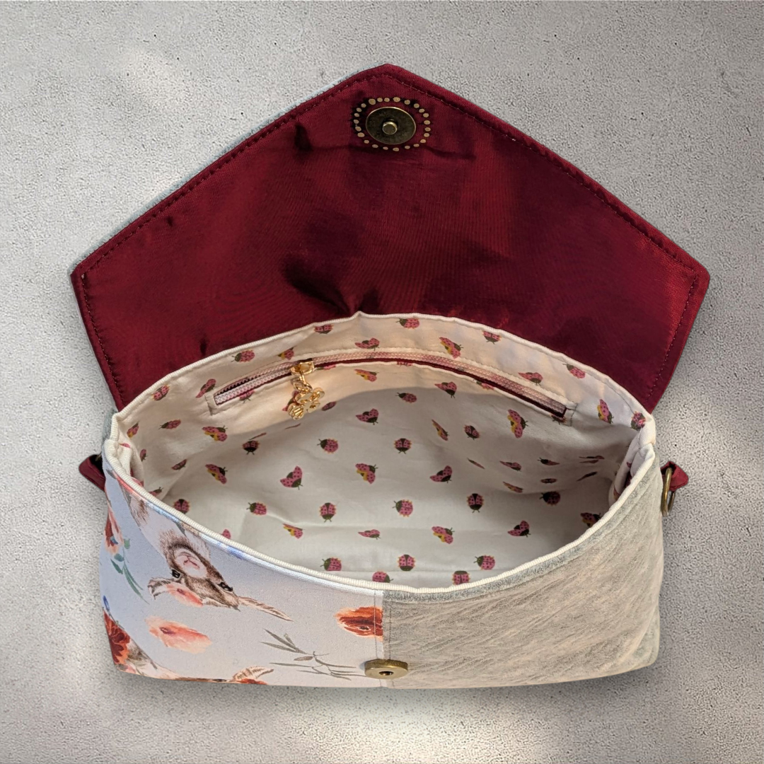 Convertible Crossbody Clutch — One-of-a-Kind Designer Canvas Bag