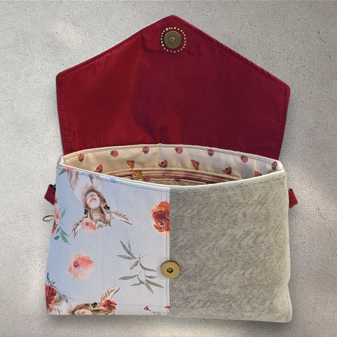 Convertible Crossbody Clutch — One-of-a-Kind Designer Canvas Bag