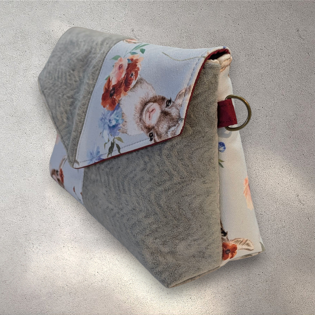 Convertible Crossbody Clutch — One-of-a-Kind Designer Canvas Bag