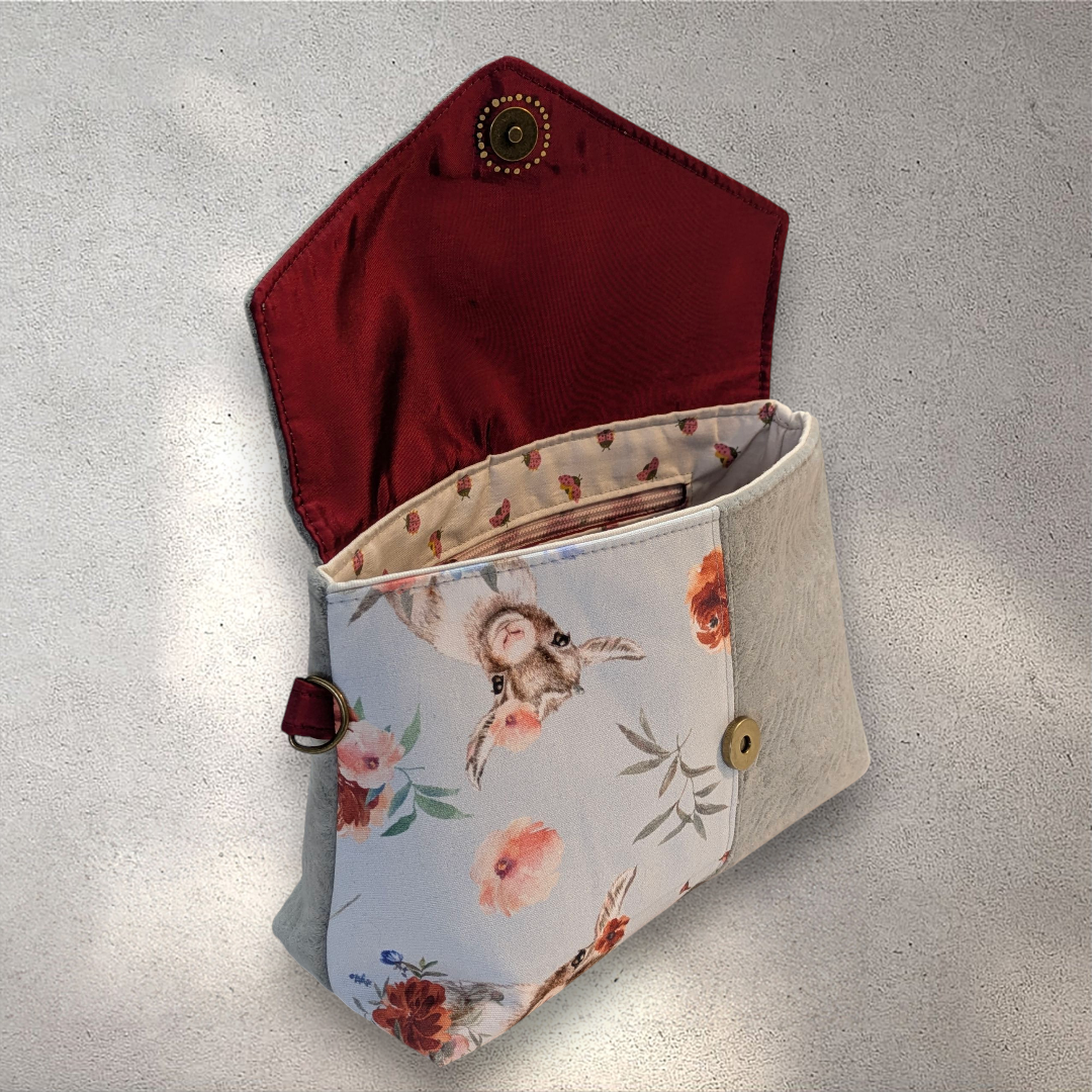 Convertible Crossbody Clutch — One-of-a-Kind Designer Canvas Bag